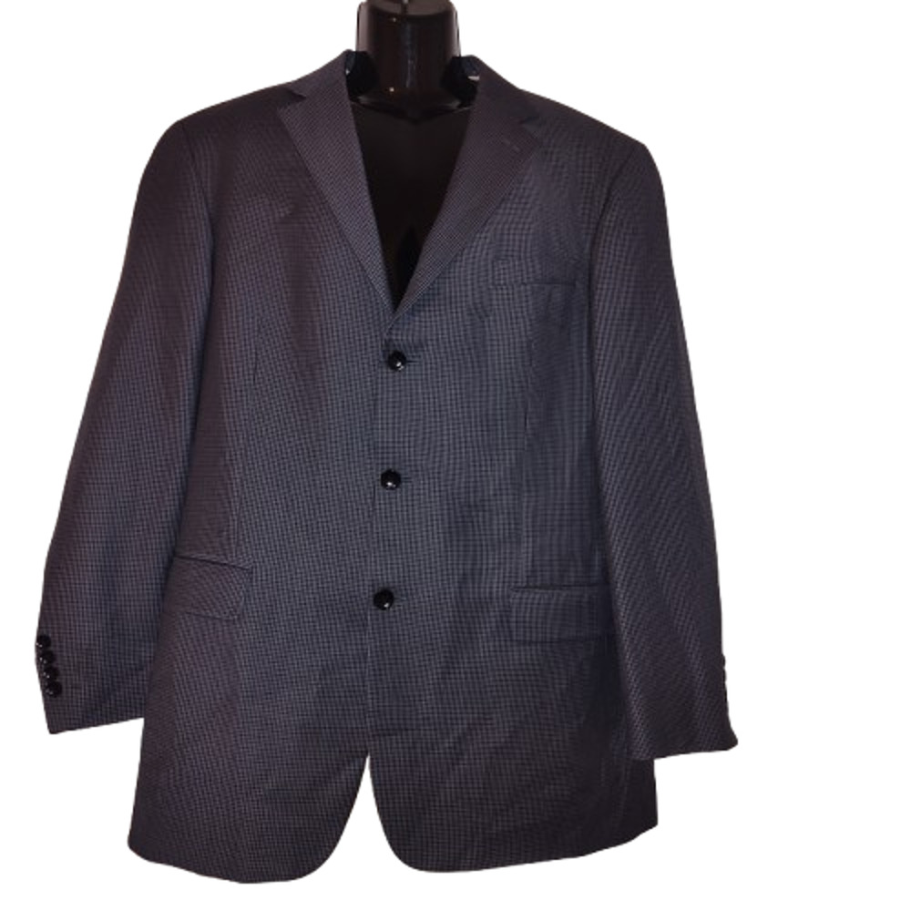 Nautica Men’s Black Checkered Blazer Classic Fit Size 44 BG16